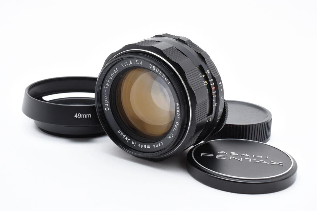 Super Takumar 50mm F1.4 黄変なし フード付 Y199