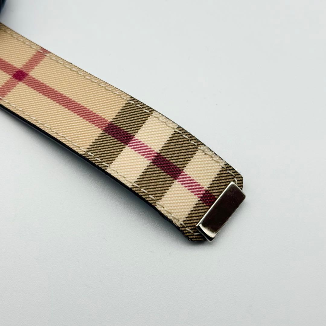 ✨美品✨バーバリー ベルト ノバチェック PVC シルバー金具 ユニセックス