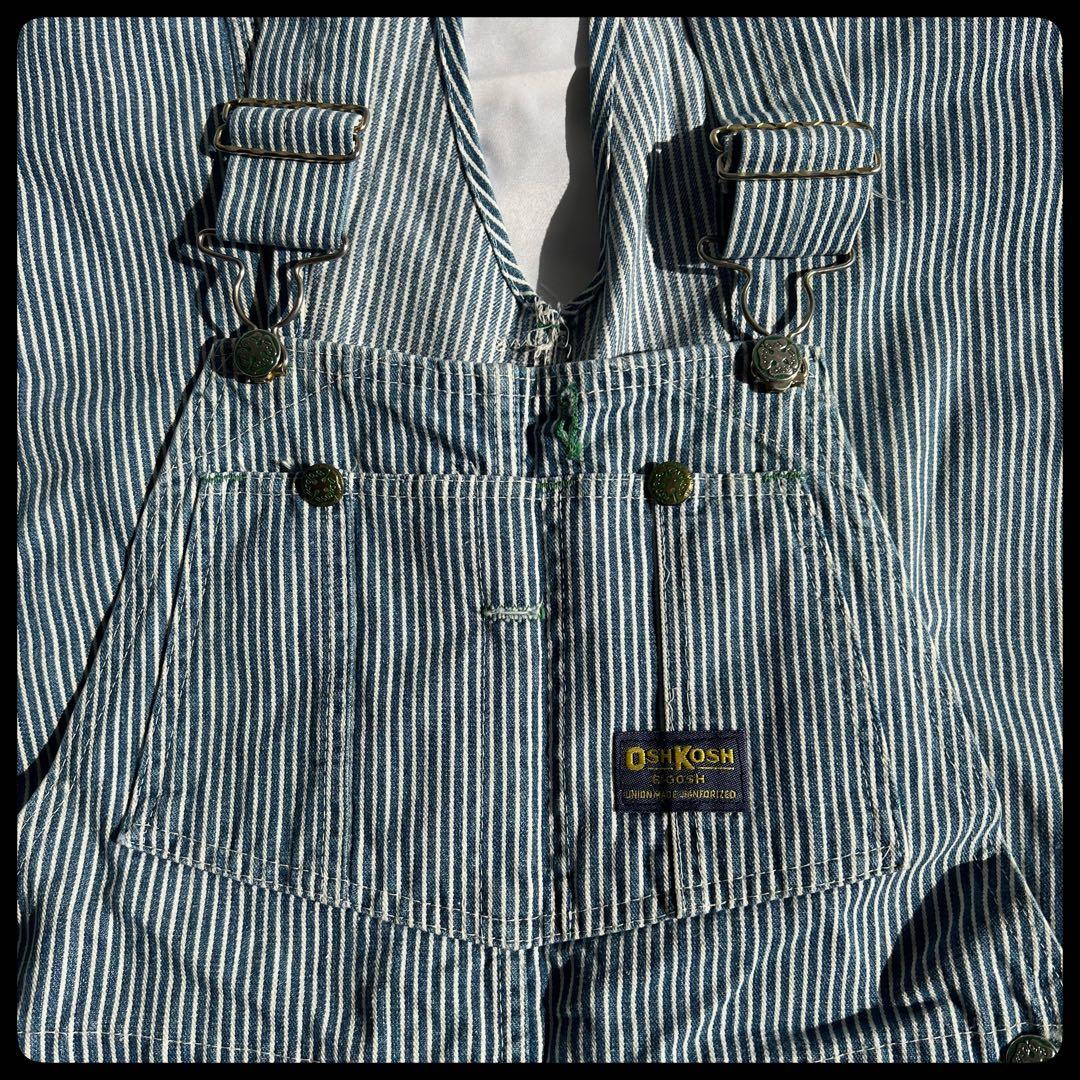 【80s】OSHKOSH B'GOSHヒッコリーオーバーオール