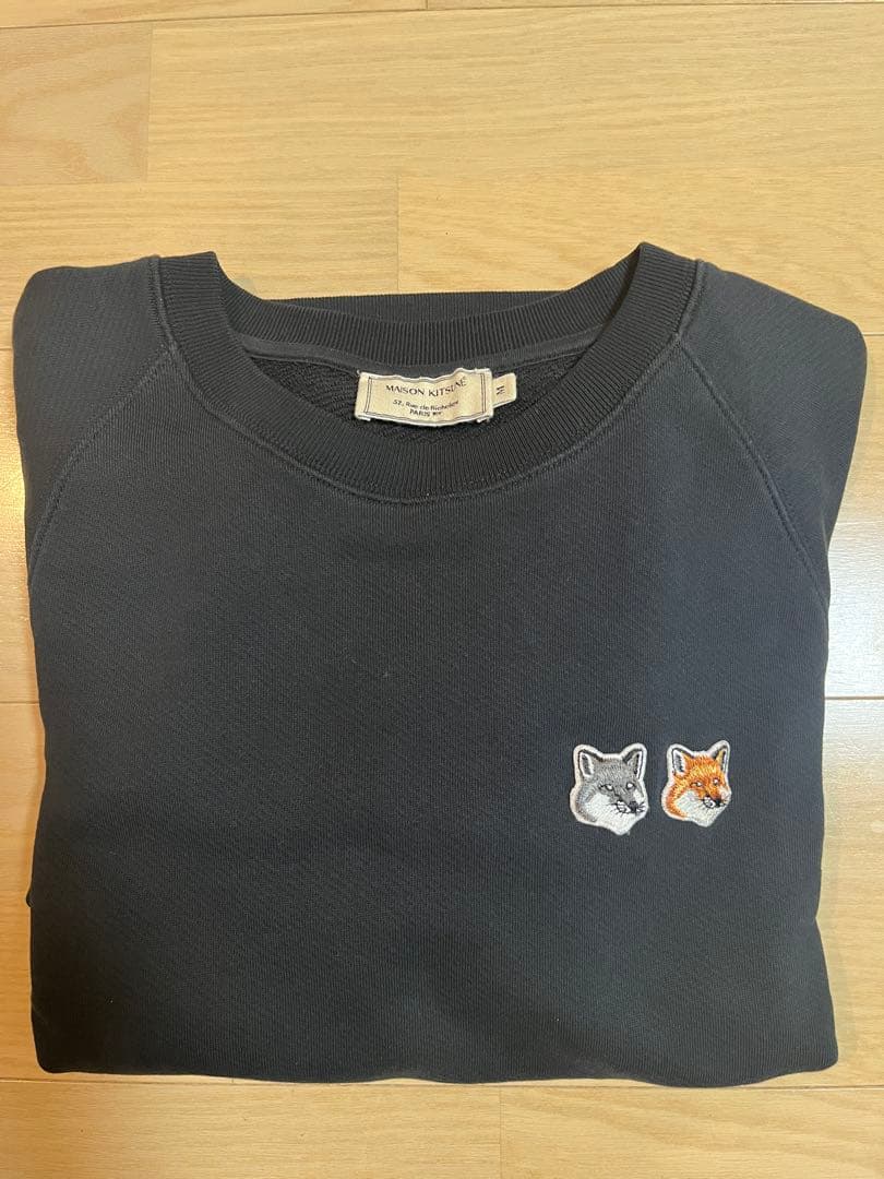 MAISON KITSUNÉ ダブルフォックススウェット　ブラック　Mサイズ