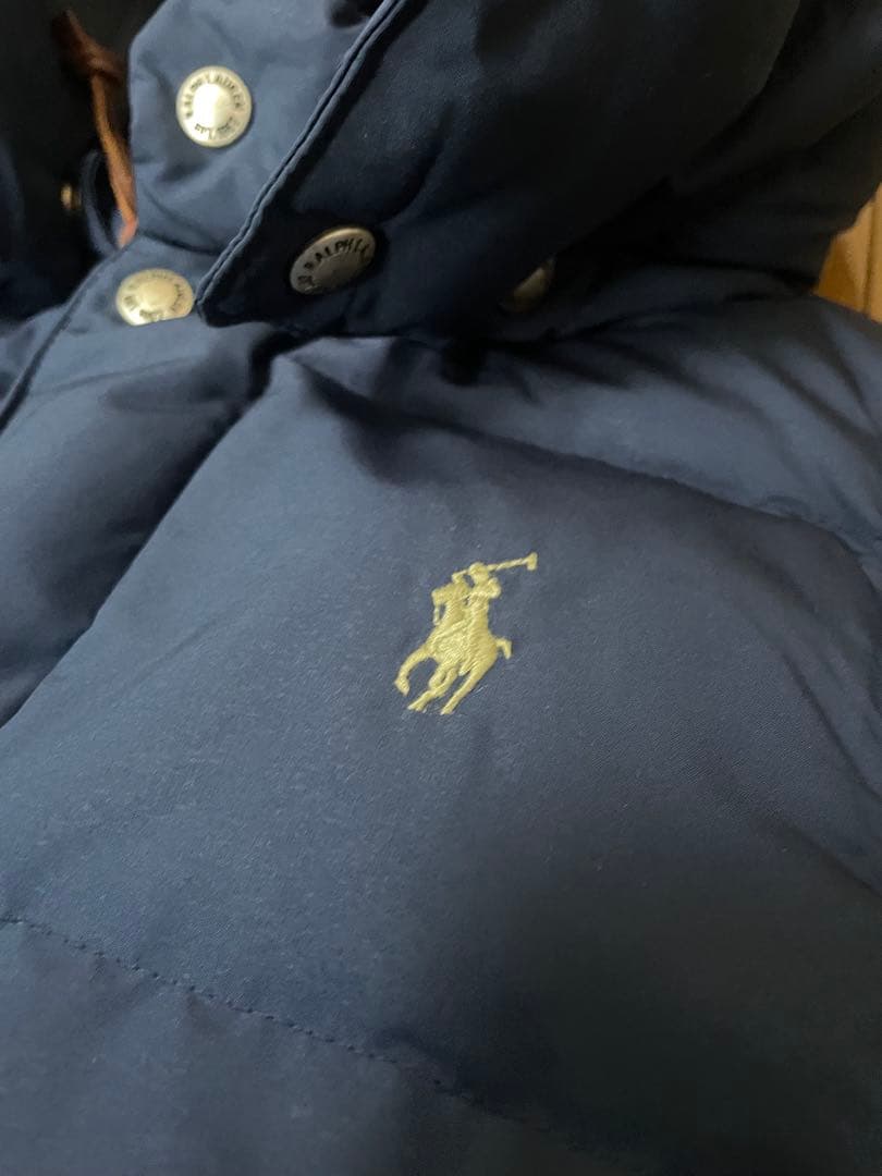 【即日発送】ポロ・ラルフ・ローレン フード付きダウンベスト ネイビー
