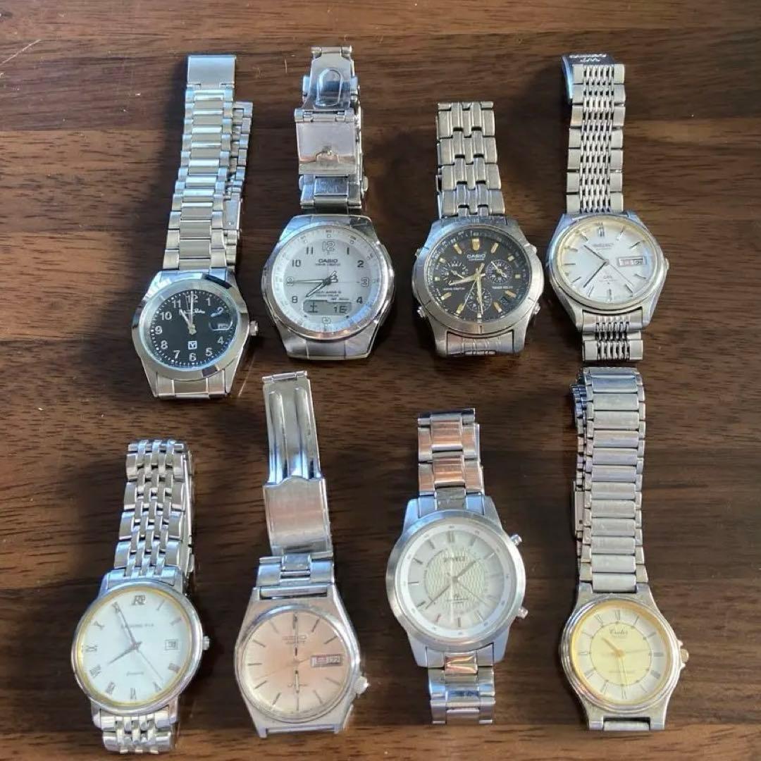 【ジャンク品】CASIO SEIKO他 メンズ腕時計8個セット