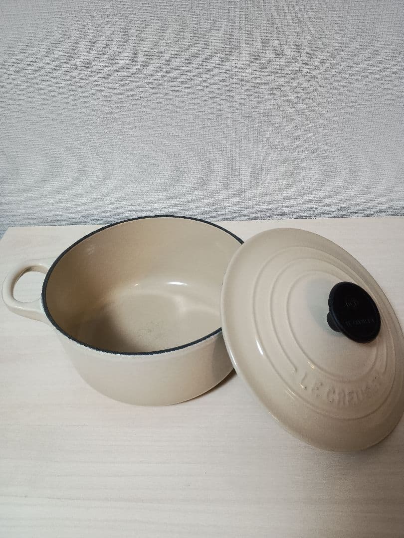 ル・クルーゼ 16cm 両手鍋 ベージュ系