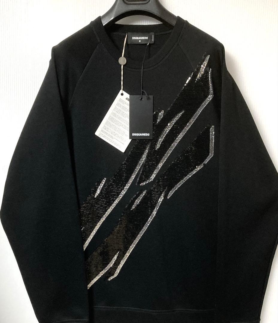 DSQUARED2 10分間試着のみゴージャス スパンコール スウェット L相当