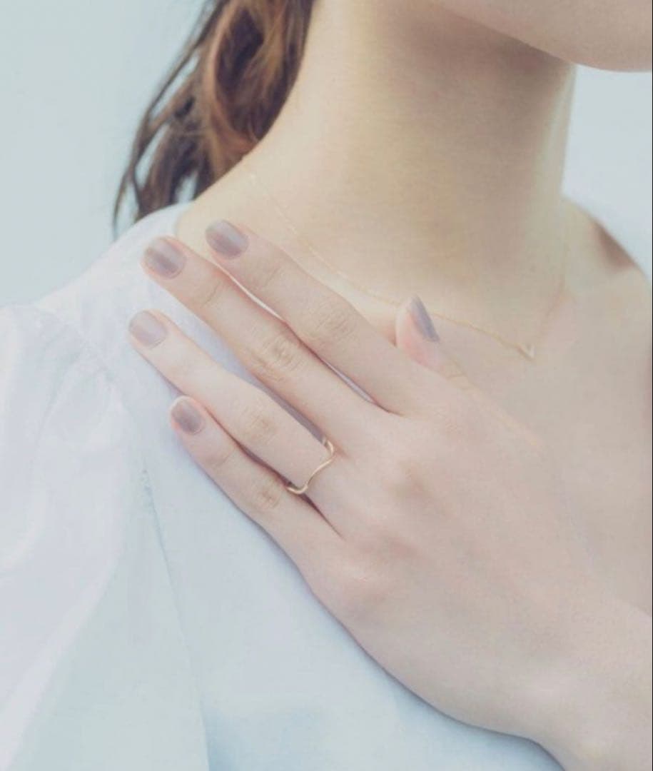 【ete】k10PG レイヤードウェーブリング 11号