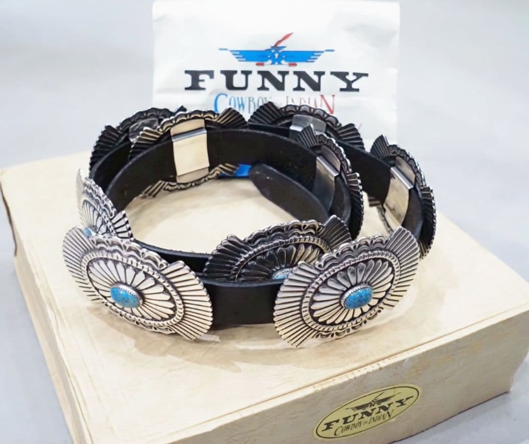 わたあめさん専用 FUNNY/ファニー ターコイズ コンチョ ベルト