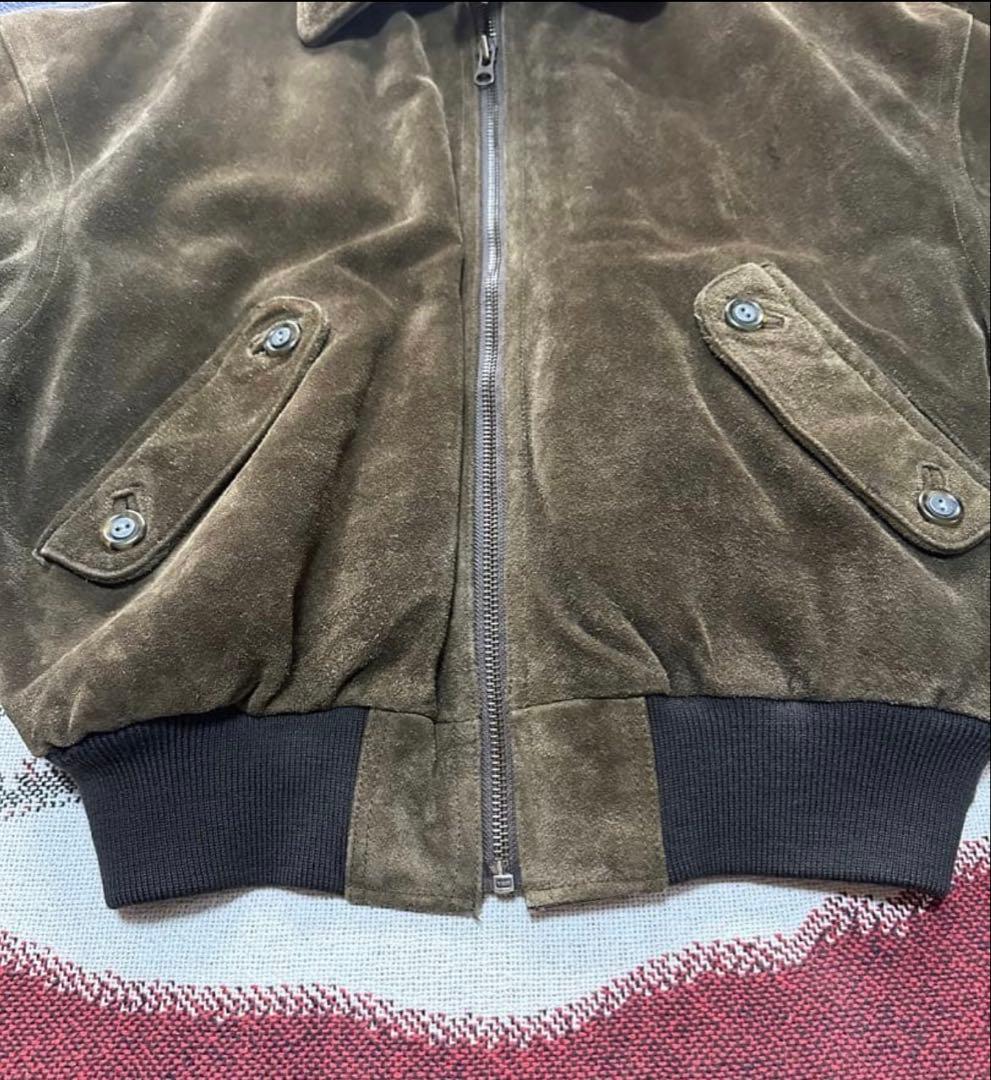 90s 牛革スウェードレザージャケット　G9型　ハリントンジャケット　ブラウン