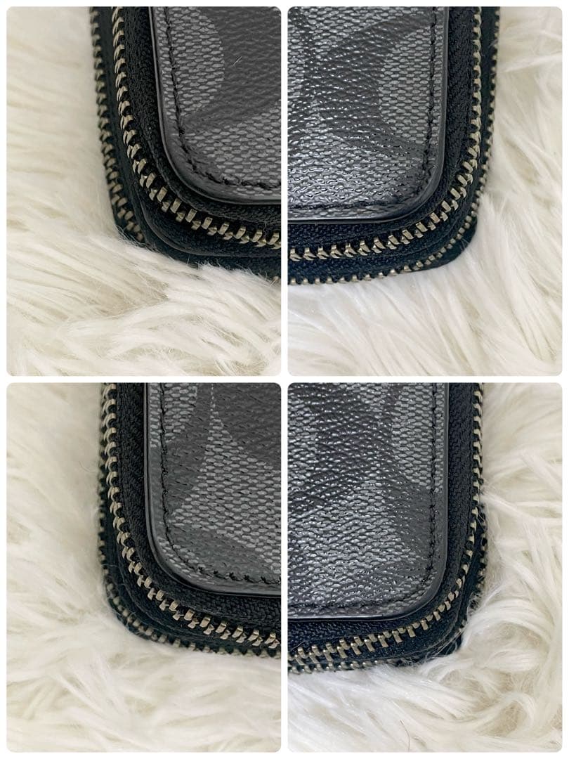 【美品】COACH ダブルジップ トラベル オーガナイザー シグネチャー 長財布