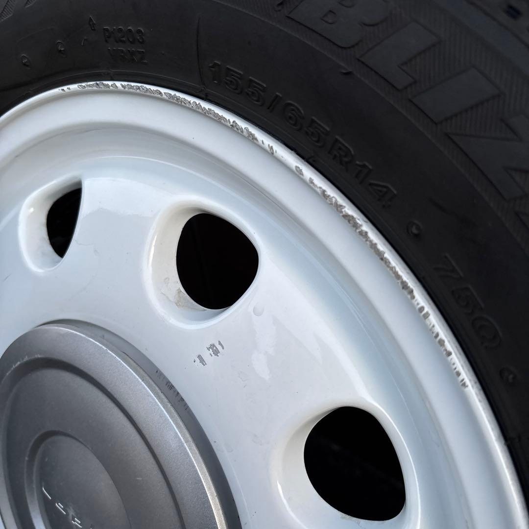 スタッドレスタイヤ ホイール ラパン 純正品 155/65R14 4本