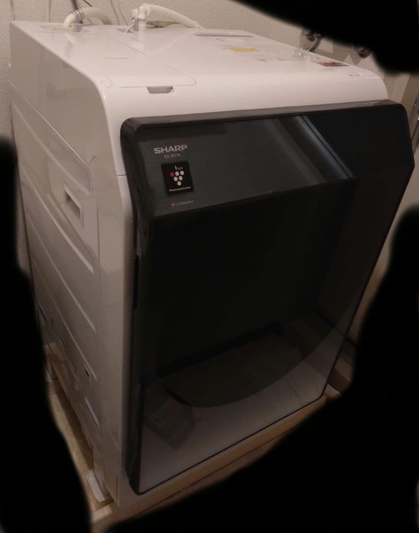 SHARP ドラム式洗濯機 ES-W114-SR　左開き　2022年製【ジャンク