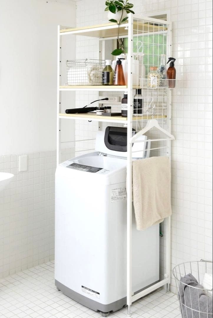 YAMAZEN ランドリーラック 2口コンセント付き