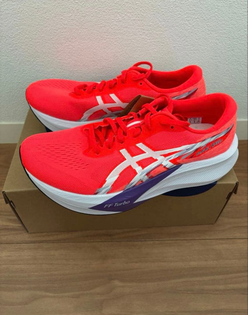 【新品　未使用】アシックス MAGIC SPEED4 27.5cm レッド