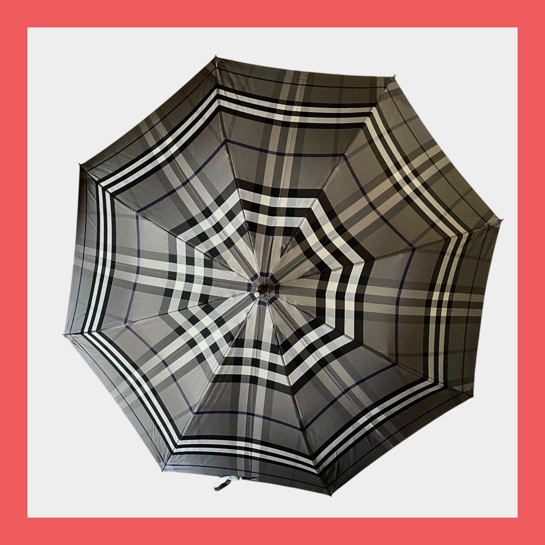 BURBERRY　バーバリー　長傘　アンブレラ　ノバチェック　木製ハンドル