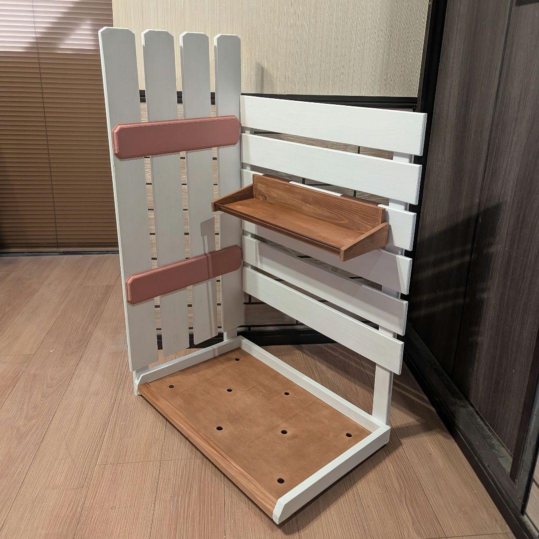 木製フェンス風 L型ラック