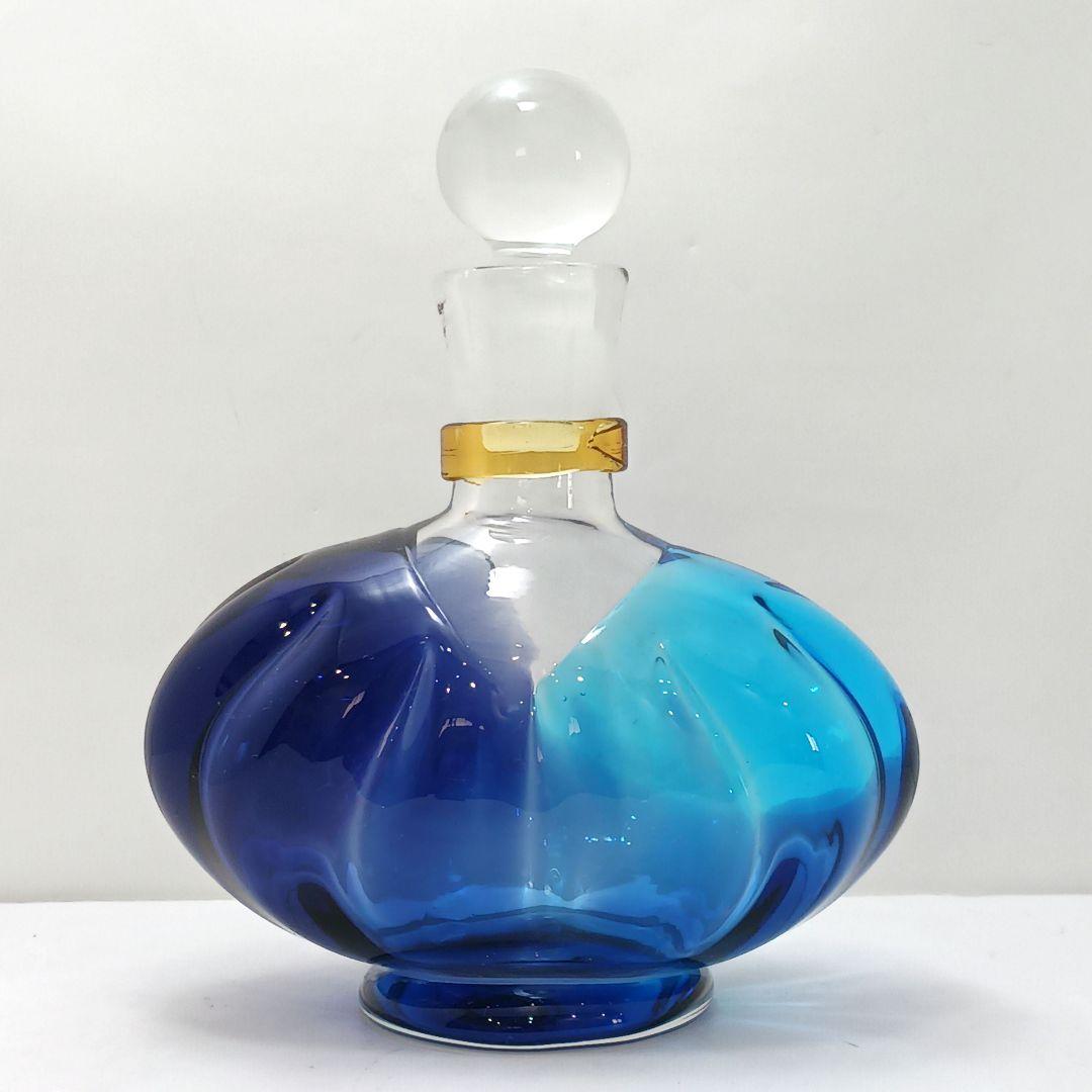 Y2293-62 津軽びいどろ 秋村実 色ガラス デキャンタ 飾瓶　#1