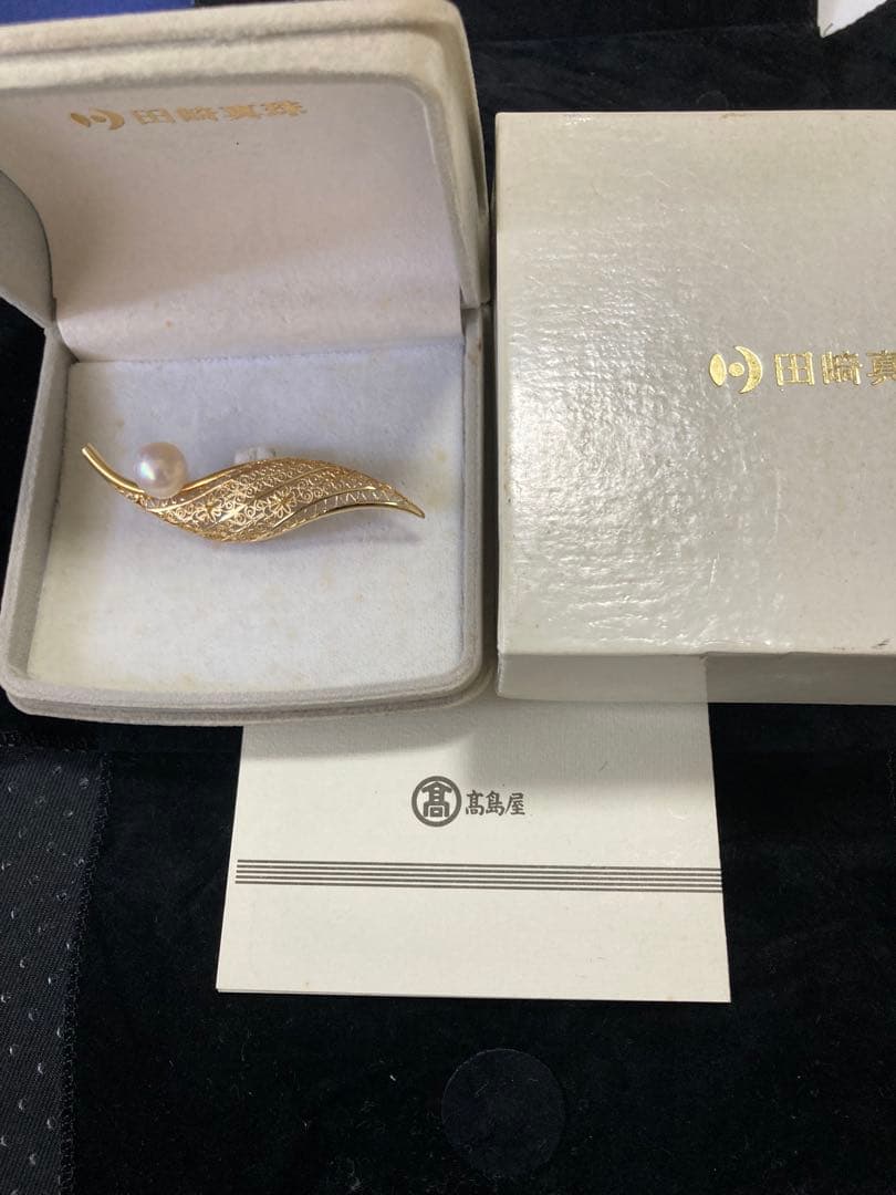 K18YGマベパールブローチペンダント田崎真珠TASAKIイエローゴールド高島屋