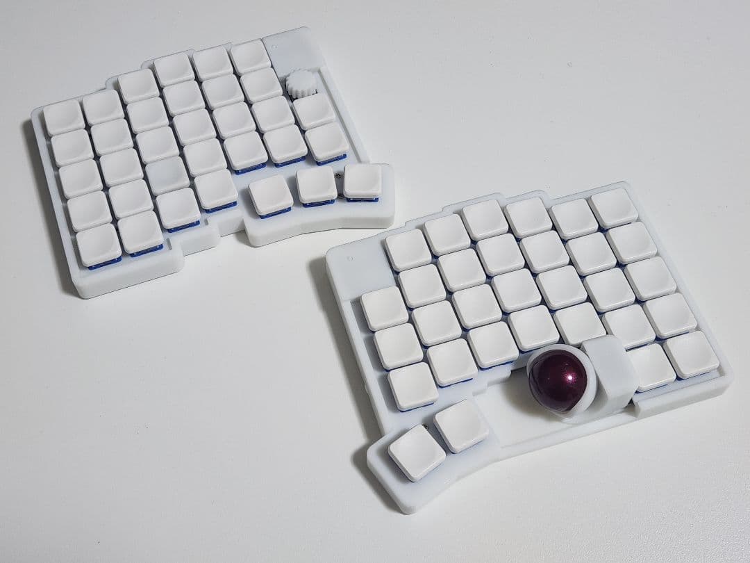 Glove65tb 完成品 低背トラボ ロープロファイル 無線接続 ホワイト