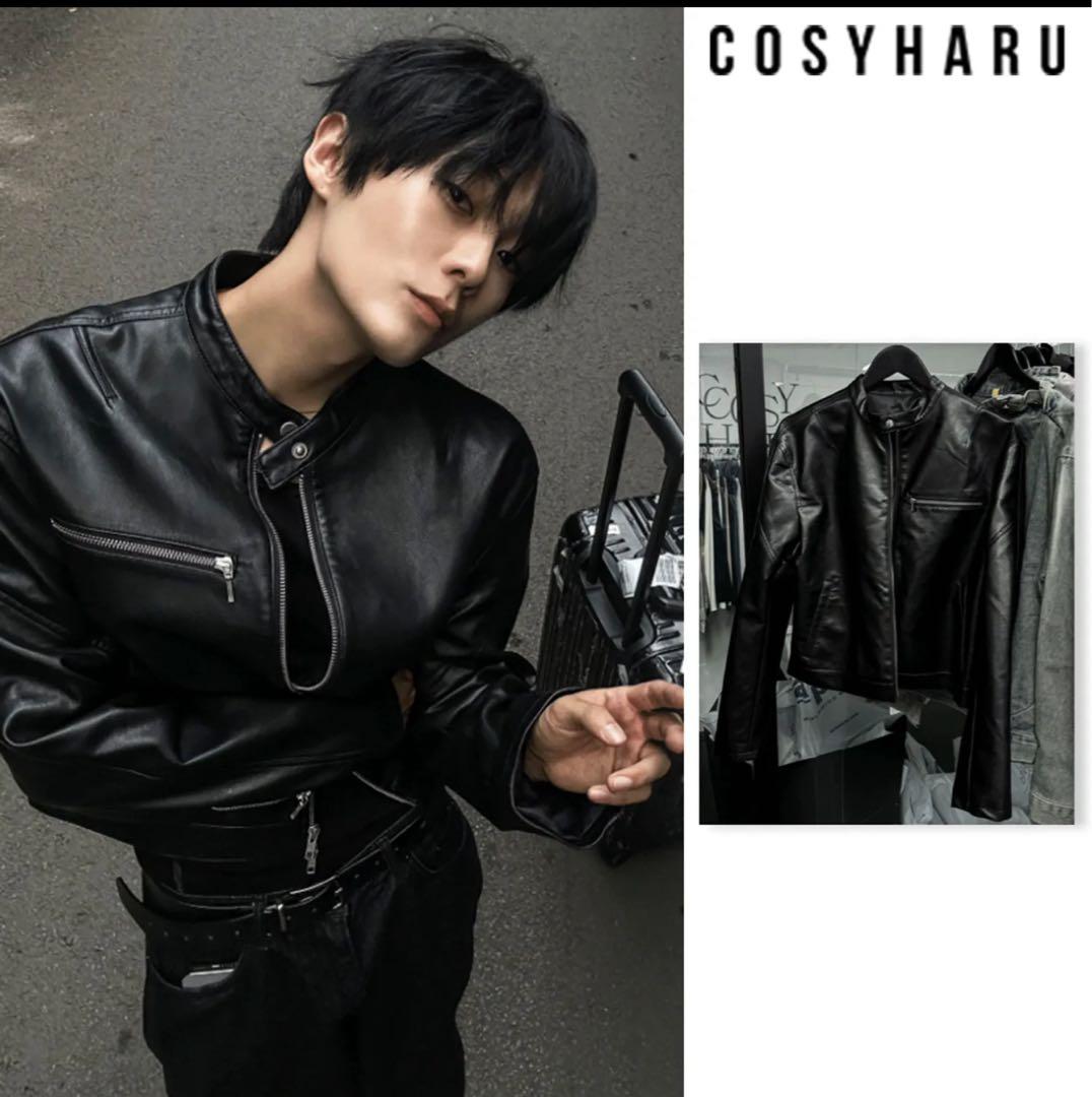 ジャケット・アウター COSYHARUTwo of Premium CropLeatherJacket