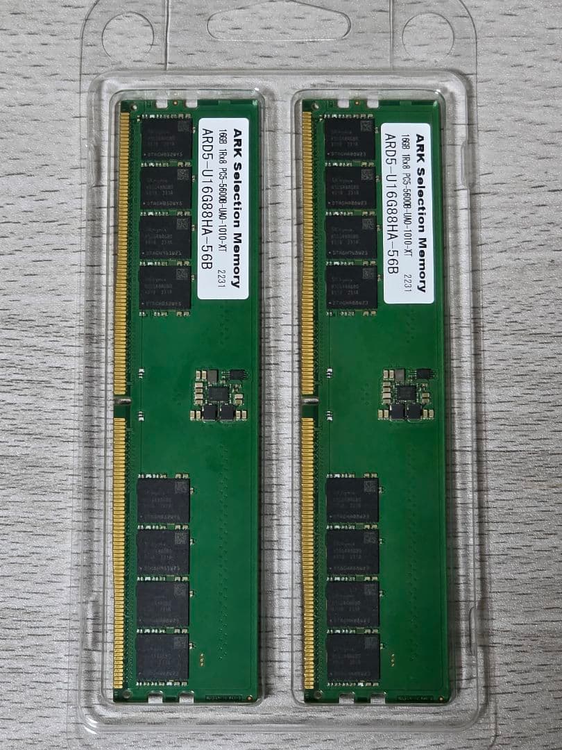 メモリー DDR5-5600 32GB (16GB x 2) hynix A-die