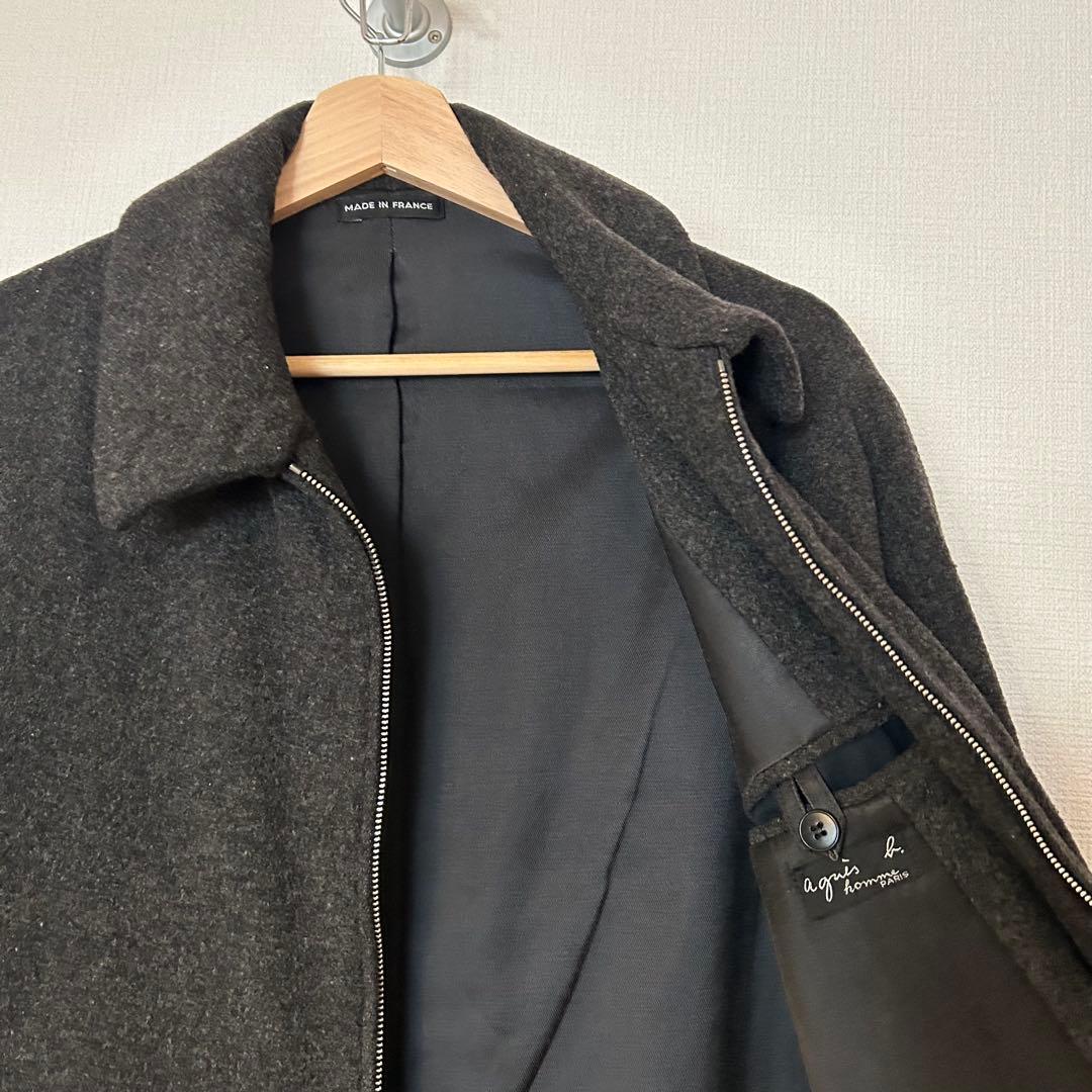 90s agnes b. HOMME wool zip jacket フランス製