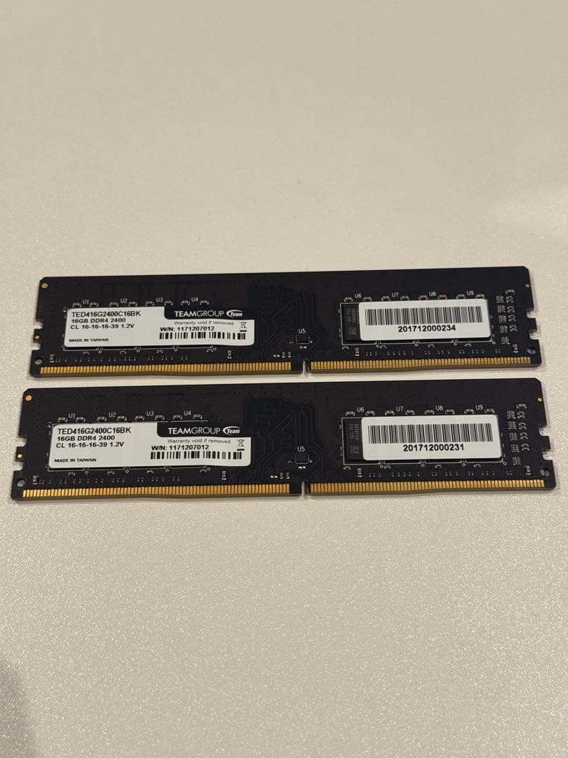 メモリー TeamGroup DDR4 2400MHz 32GB