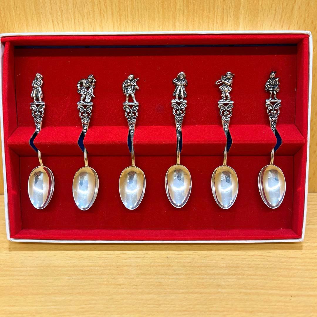 クリストフウィドマン 銀製スプーン6客セット 中世の音楽家 シルバー835