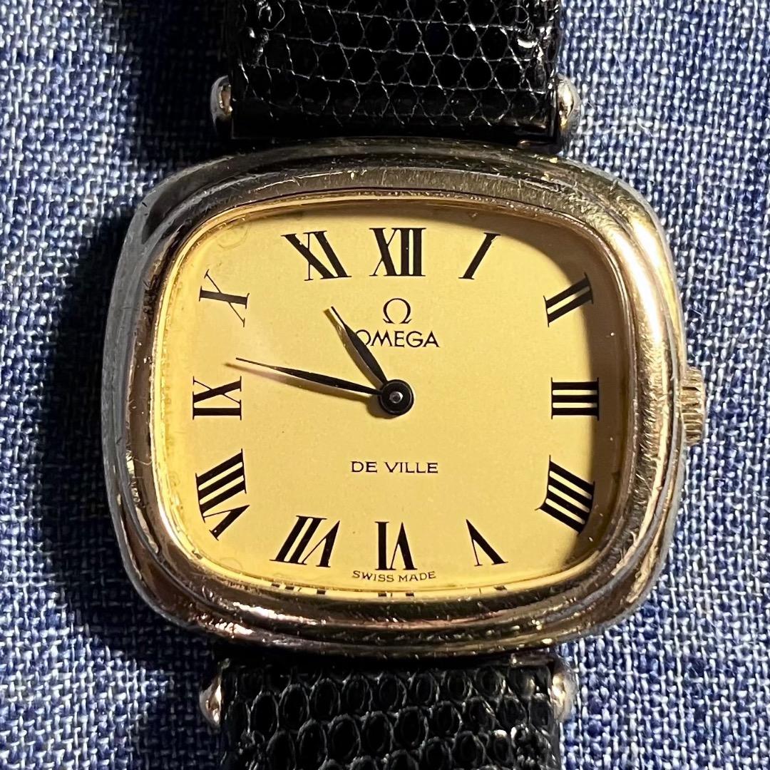 稼働　OMEGA 銀無垢　925 スターリングシルバー　デビル　手巻き　オメガ