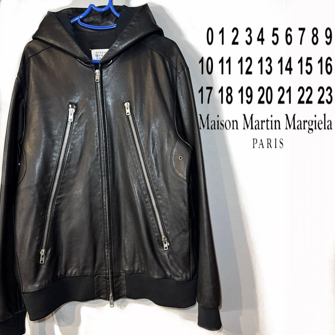 Maison Margiela メゾンマルジェラ 八の字 レザーフーディ