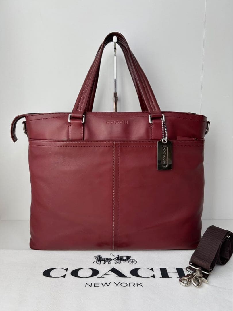 ✅【格安】 メンテ済み コーチ　トートバッグ　ビジネスバッグ　COACH レザー