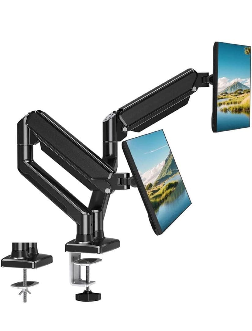 モニターアーム デュアル 2画面 ディスプレイアーム ガス式