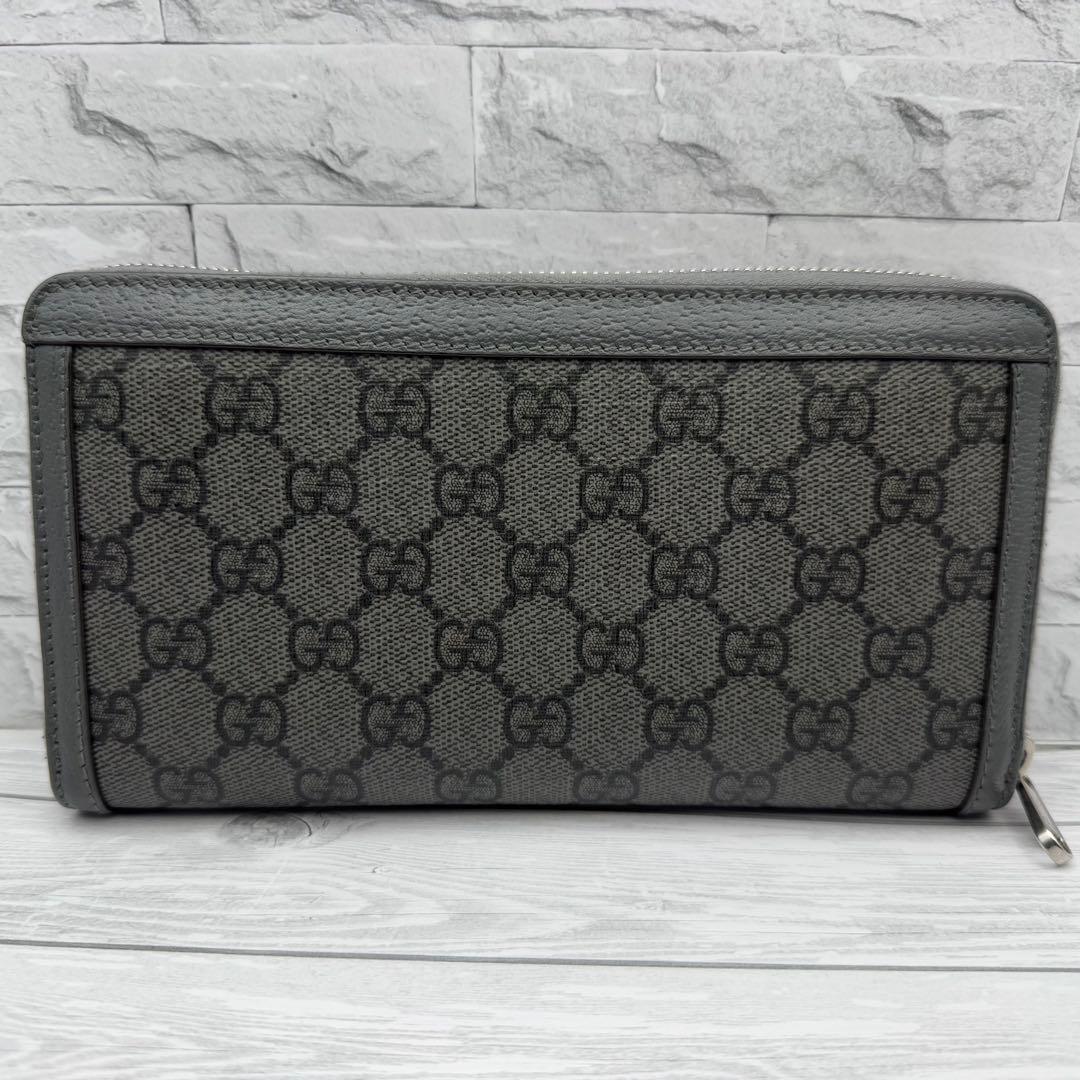 【極美品】GUCCI GG柄　スプリーム オーガナイザー 長財布 グレー