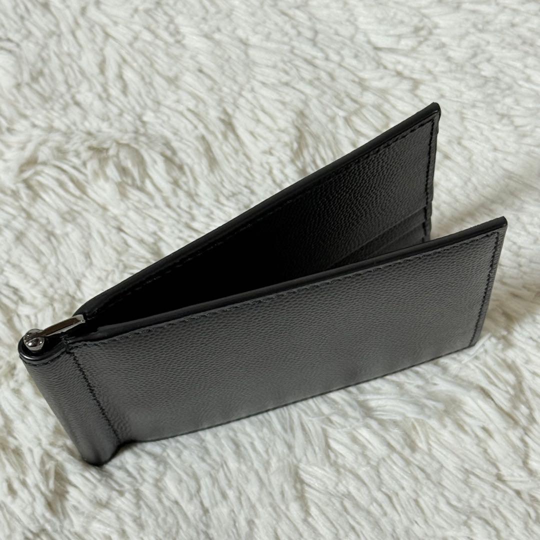 ⭐️新品未使用⭐️　サンローラン　マネークリップ　YSLカサンドラ　二つ折り　黒