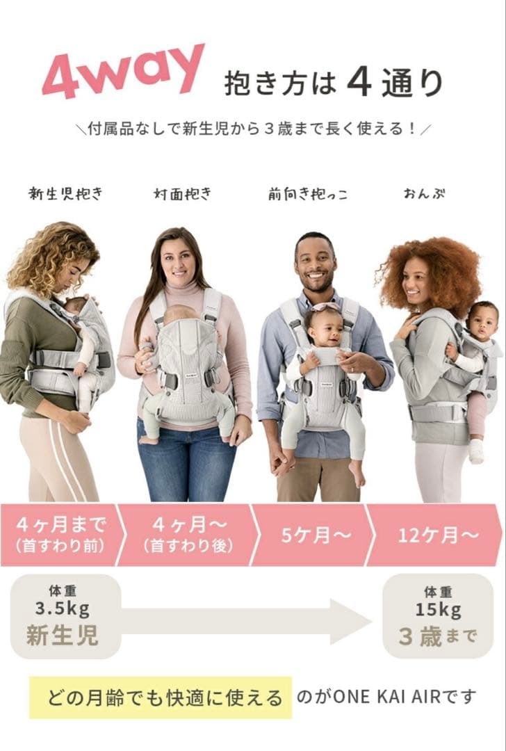 【yuuuuki】★新品未使用★パーリーピンク　ベビービョルン 抱っこ紐