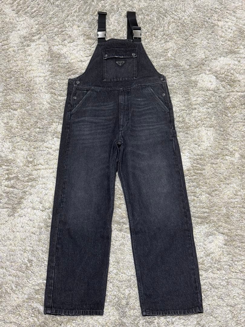 PRADA プラダ デニム オーバーオール サロペット ヴィンテージ加工 32
