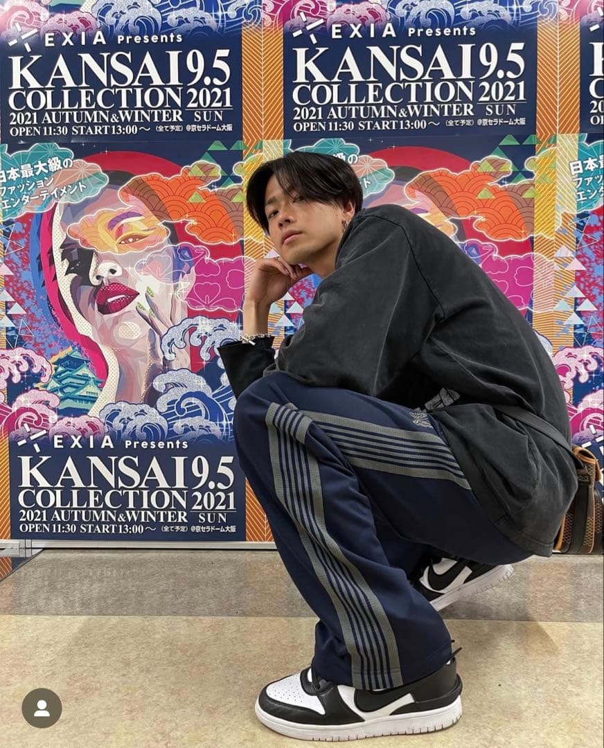 ム*サ様 needles パンツ　ネイビー　S