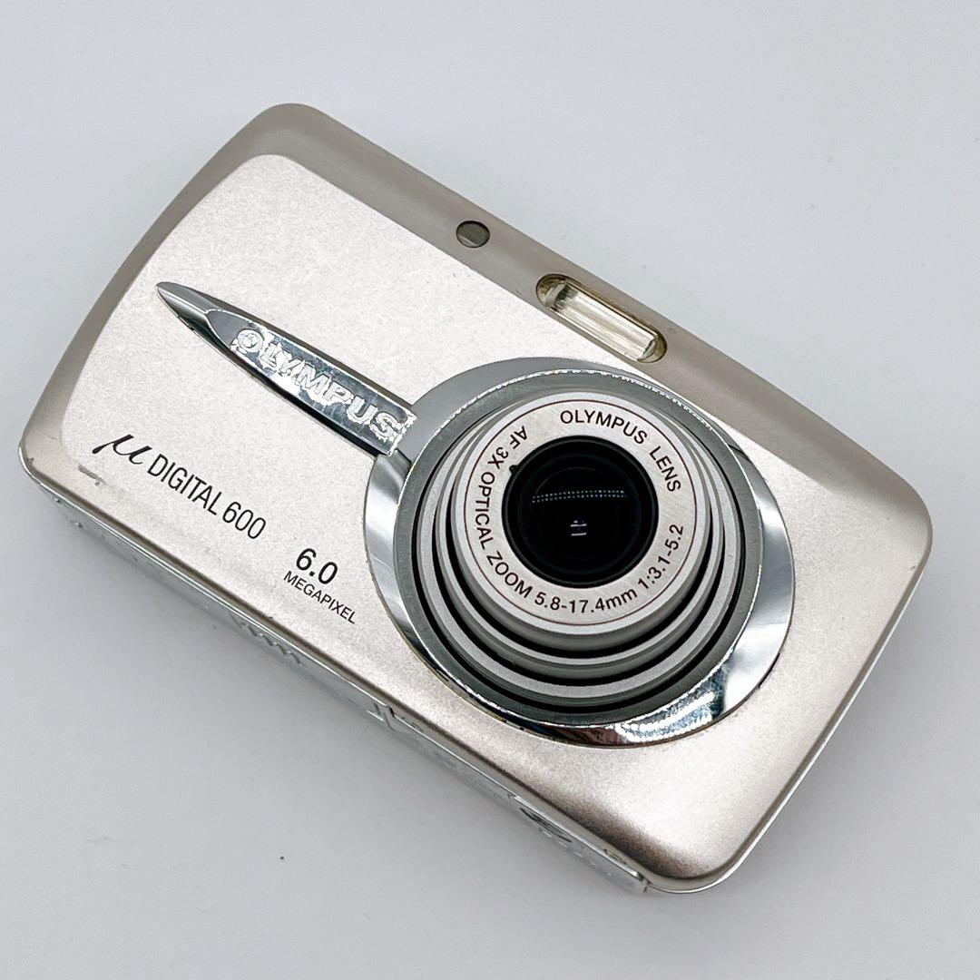 【美品】OLYMPUS μ DIGITAL 600 シルバー デジカメ オールド