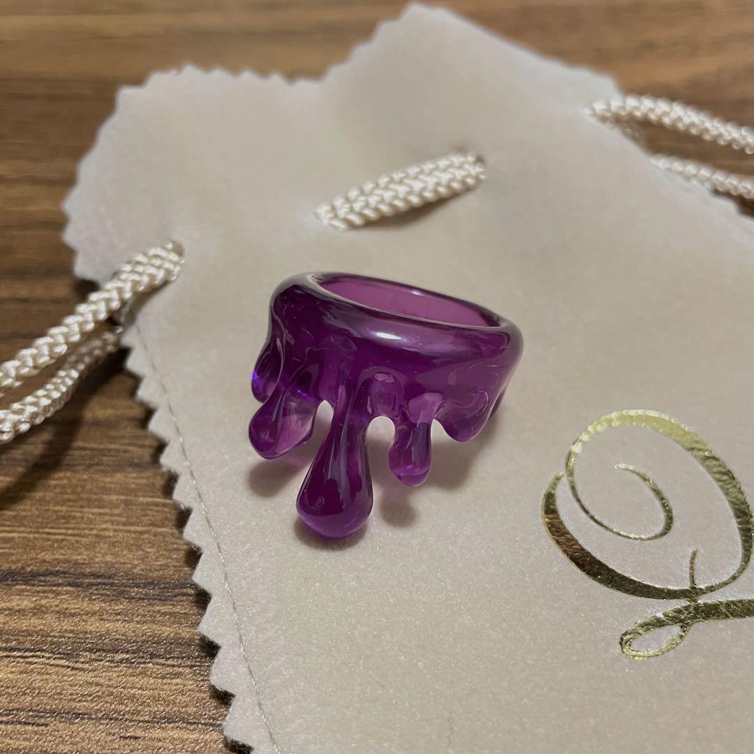 Q-pot. メルトリング (クリアパープル) Lサイズ