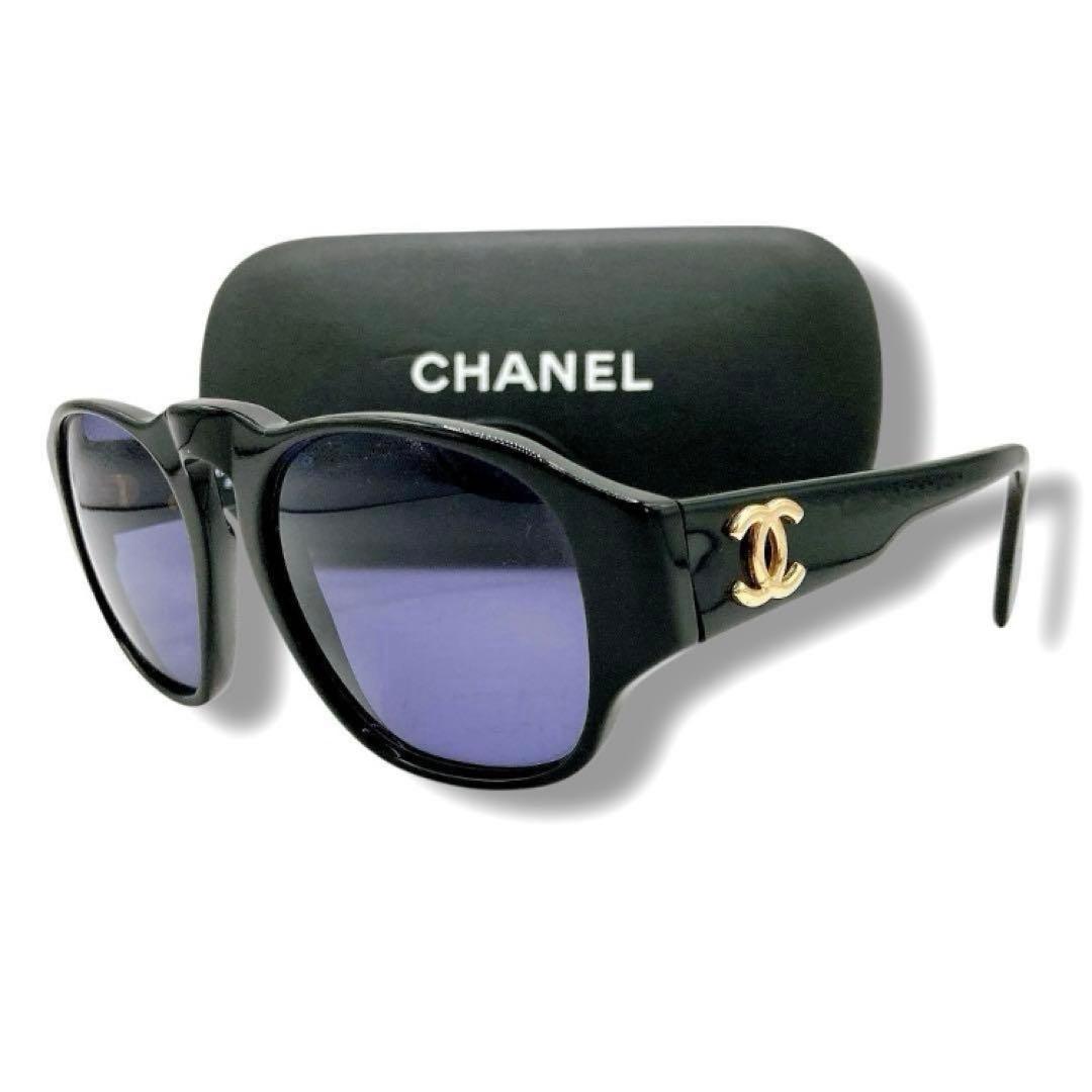美品✨CHANEL シャネル　サングラス　ブラック　ココマーク　専用ケース付き