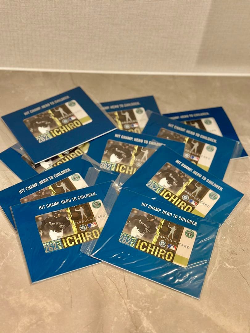 (今週値下げ)【11枚セット(バラ売り可能】スタバ　イチロー262安打記念カード