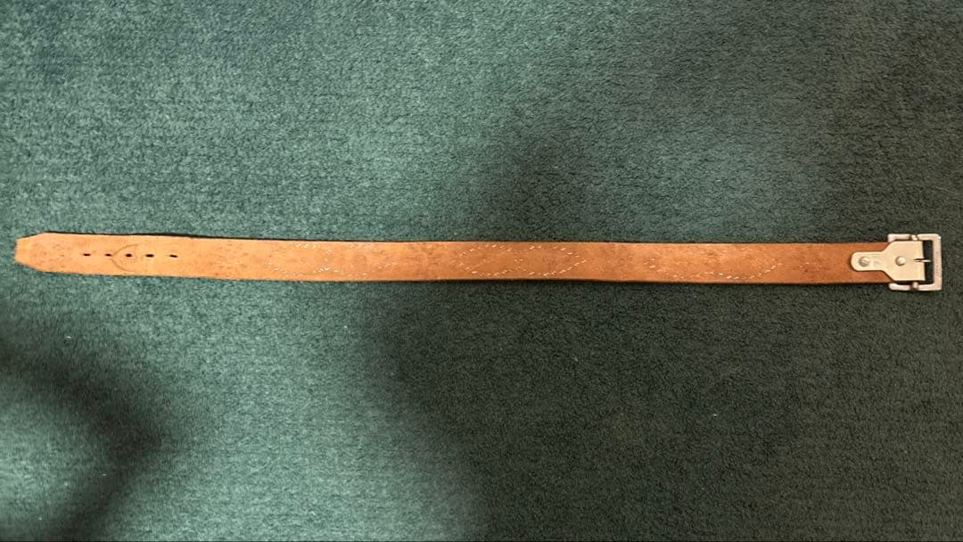 希少 HTC スタッズ レザーベルト 本革　ピーナッツ型　スタッズ　34