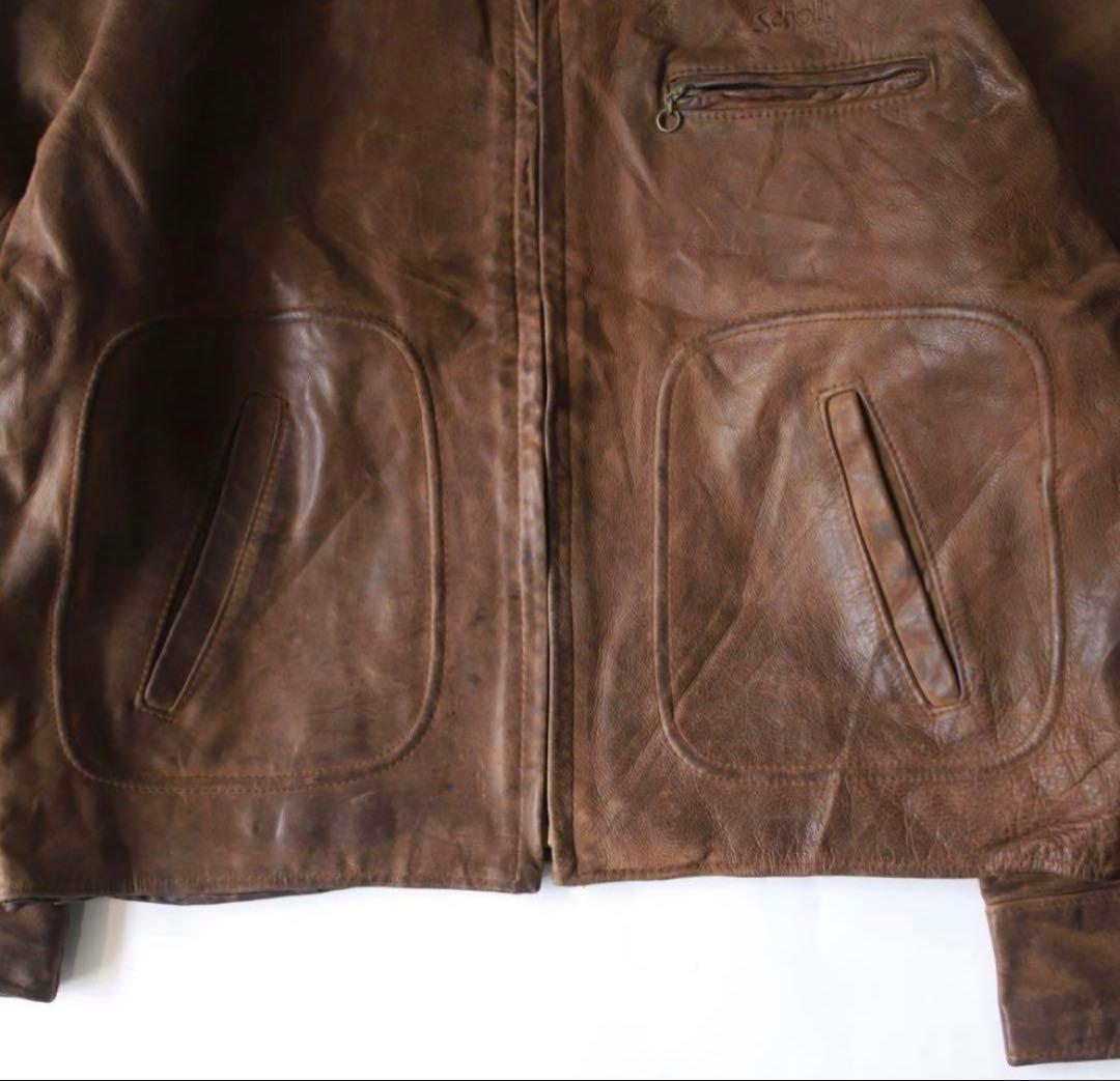 90s USA製 Schott ドリズラー レザージャケット ブルゾン アメリカ