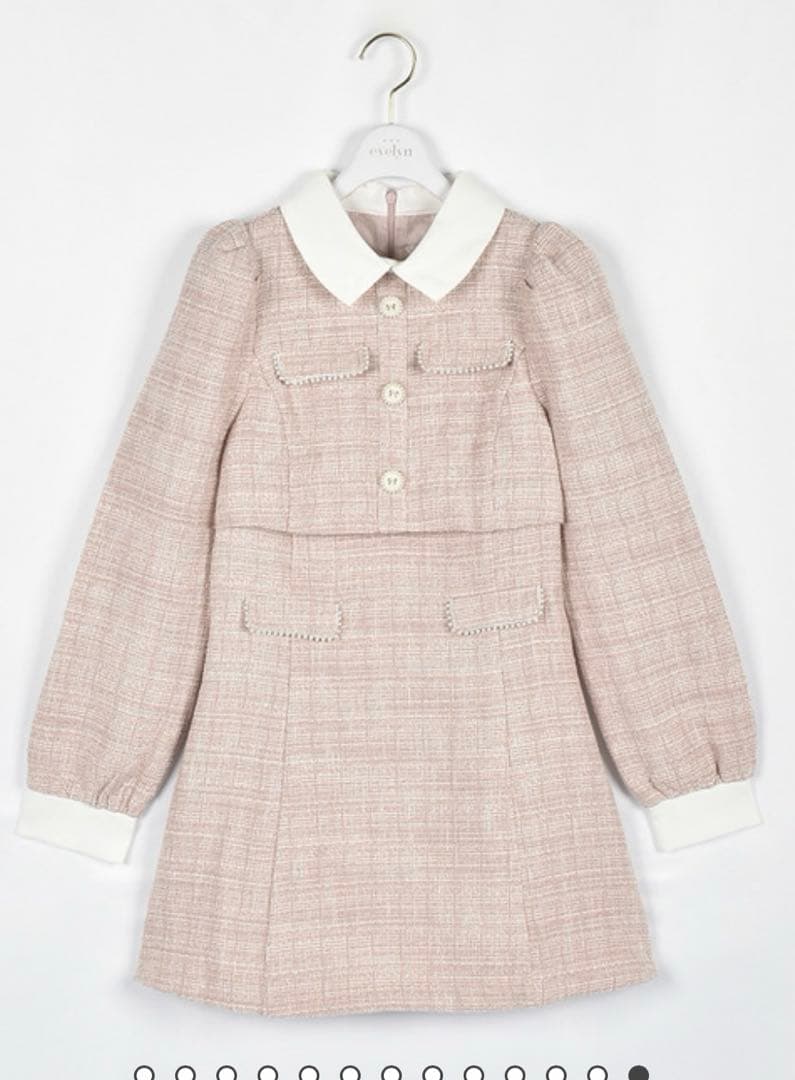 evelynツイードミニフレアワンピース/エブリン