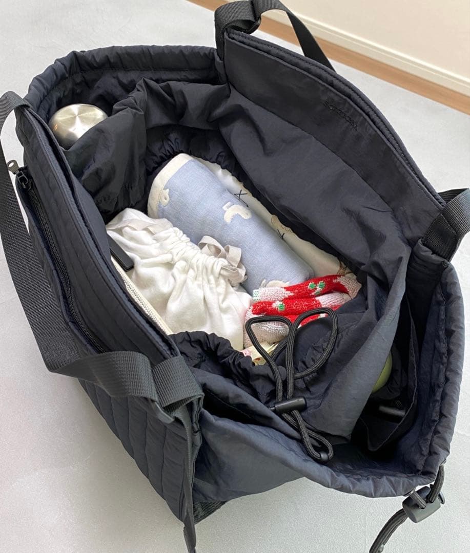 SOLPRESA ブラック Mサイズ マザーズバッグ