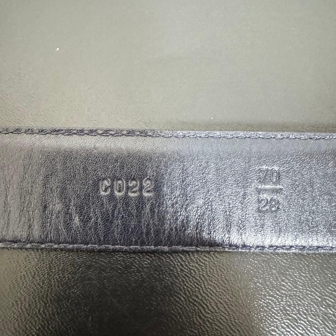 【美品】シャネル CHANEL ベルト レザー ココマーク ダークネイビー 希少
