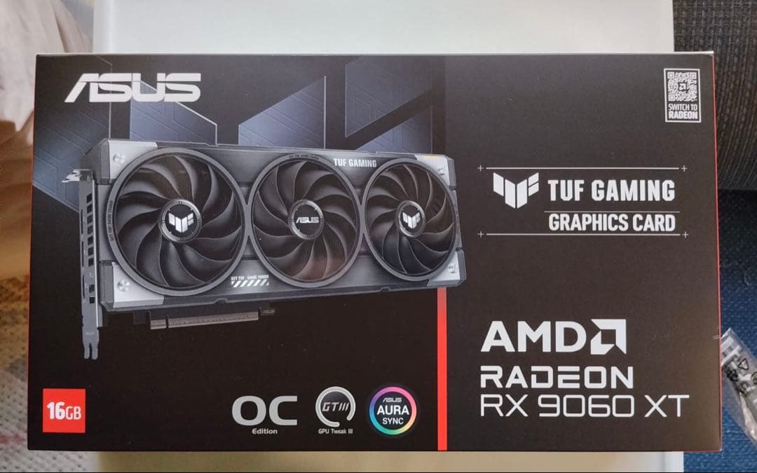 グラフィックボード・グラボ・ビデオカード ASUS TUF Gaming Radeon RX 9060 XT 16GB