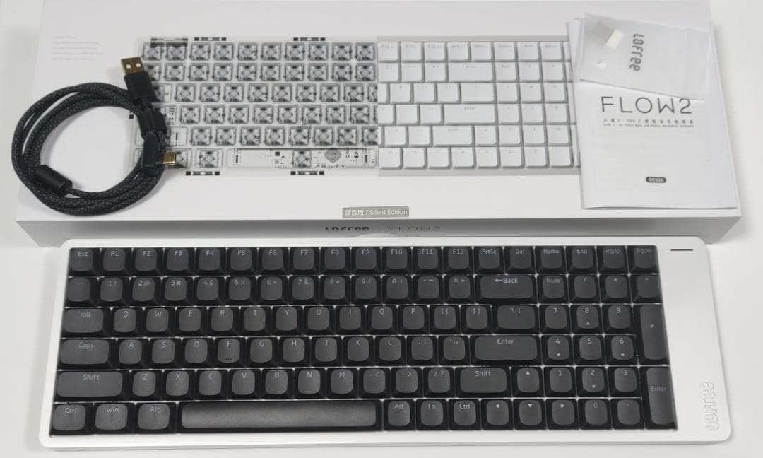 キ*！様 【特別限定カスタム】LOFREE FLOW2シルバー☆100キー☆×静