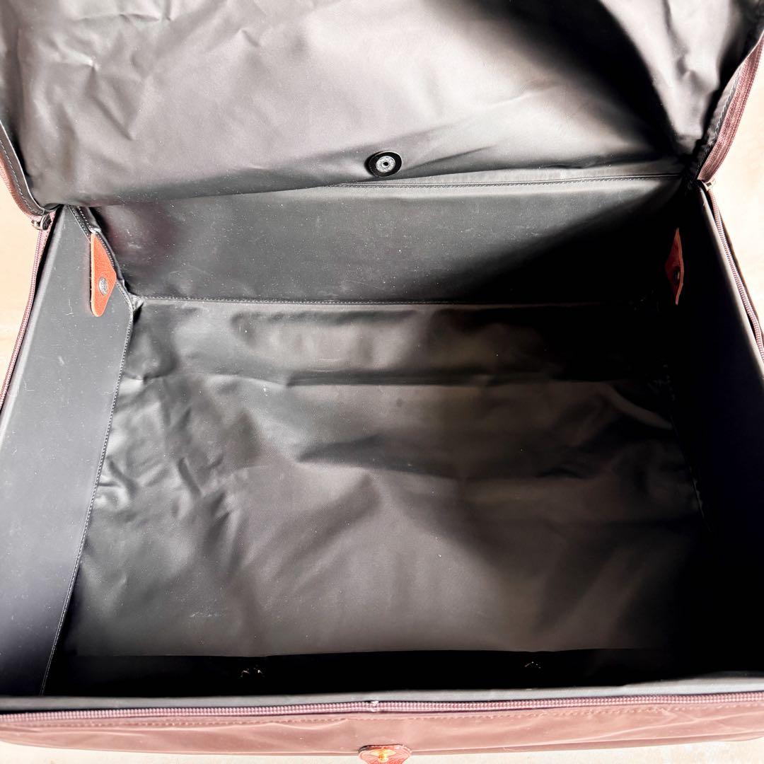 レア✨ロンシャン トラベルバッグ トランク ボックス ブラウン 折り畳み