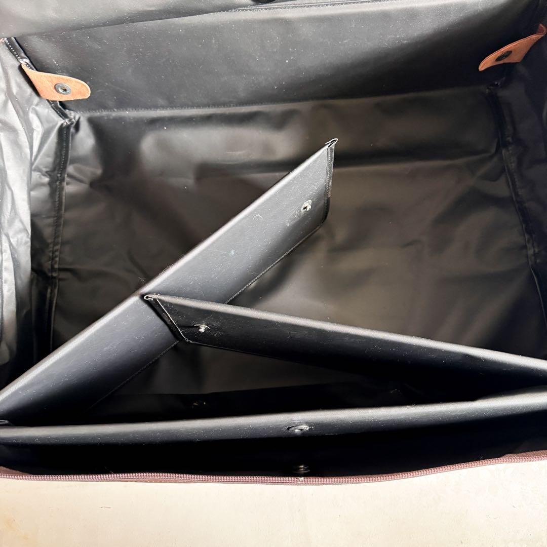 レア✨ロンシャン トラベルバッグ トランク ボックス ブラウン 折り畳み