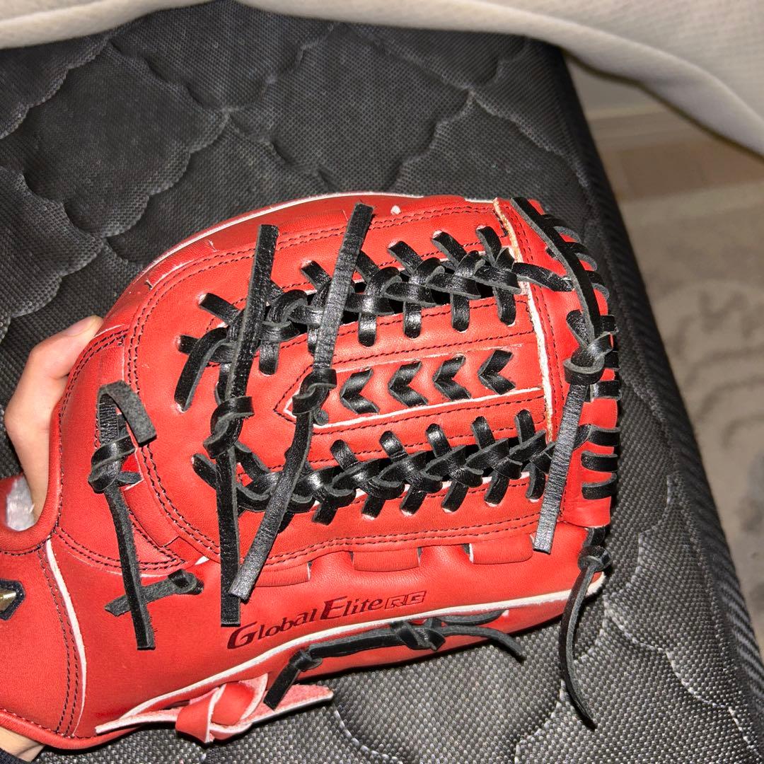 Global Elite 軟式グローブ 赤