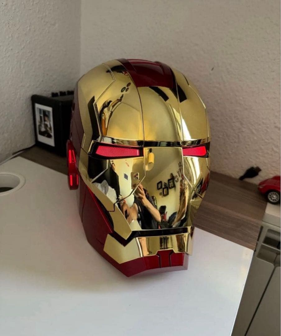 アイアンマンヘルメット自動開閉　音声認識開閉可能　AUTOKING ゴールド